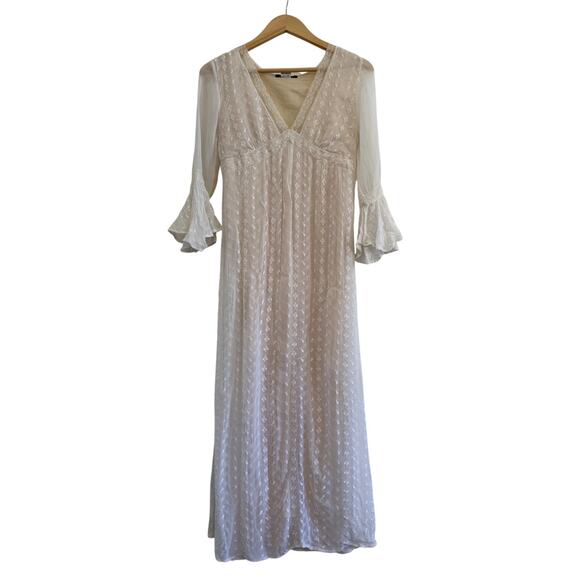 Boston Proper Dresses & Skirts - Boston Proper Lace Eyelet Maxi Dress Womens Sz 4 Cottagecore Fairy Whimsy White